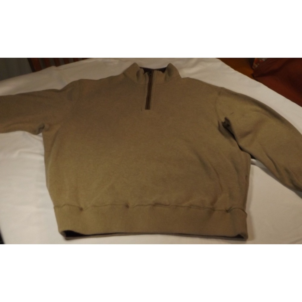 Daniel Cremieux Knit Reversible Brown Size L 1/4 Zip Mock Neck Sweater - Picture 2 of 12